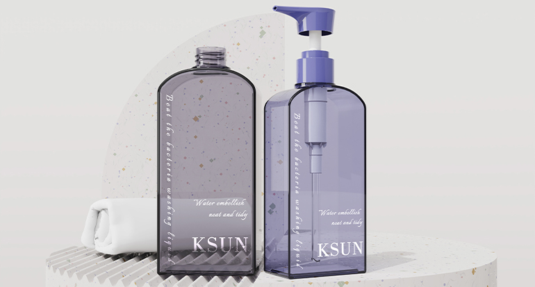 定制丨平斜肩沐浴露瓶