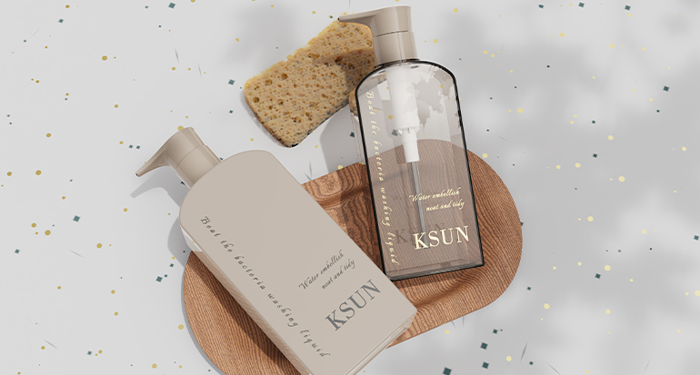 定制丨平斜肩沐浴露瓶